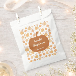 Herfst Oogst Pompoen Pastel Baby shower 2 Bedankzakje