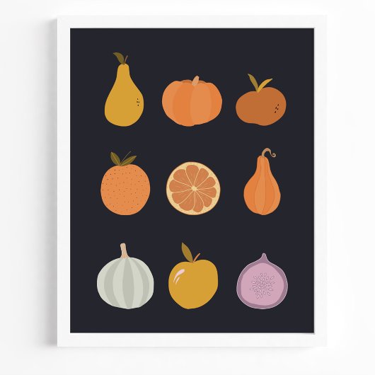 Herfst oogst Poster groenten en fruit