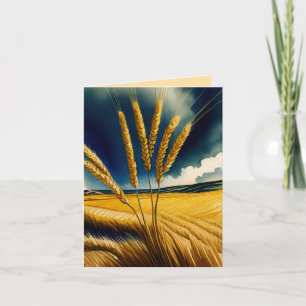 Herfst Oogst Prairie Gouden Gevouwen Wenskaart Kaart