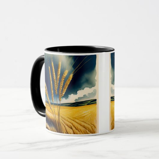 Herfst Oogst Prairie Gouden Mok (Voorkant links)