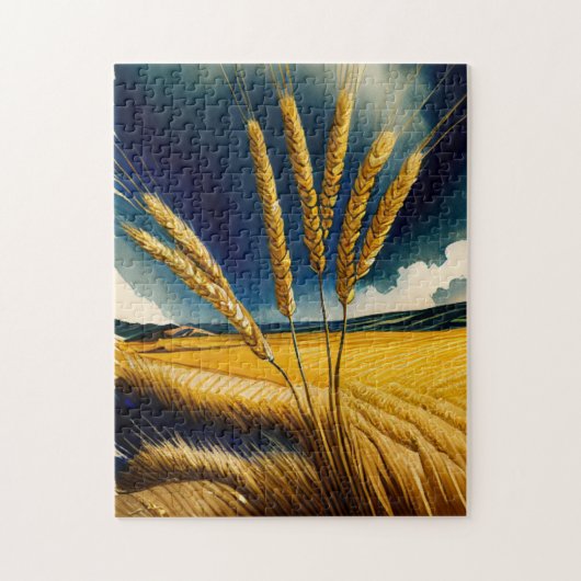 Herfst Oogst Prairie Gouden Puzzel Legpuzzel (Verticaal)