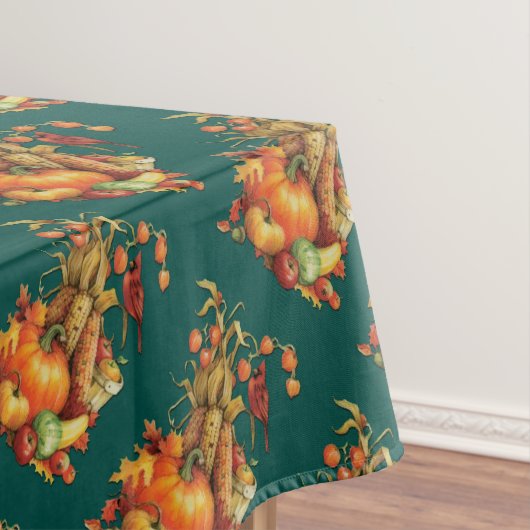 Herfst Oogst Thanksgiving Groene Tafeldoek Tafelkleed (Voorbeeld)