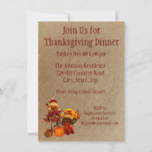 Herfst Oogst Thanksgiving Invitaties Kaart (Achterkant)