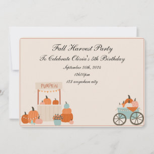 herfst oogst verjaardagsuitnodiging save the date