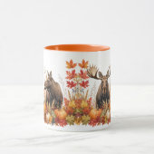 Herfst Oogst Wildlife Eland Oranje Bladeren Mok (Midden)