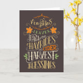Herfst & oogst zegeningen kaart (Gele Bloem)