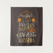 Herfst & oogst zegeningen wandkleed (Voorkant)