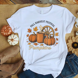 Herfst Oogstfeest, Herfst T-shirt, pompoen shirt