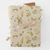 Herfst-oogstthematroon Papierbladen overvullen Inpakpapier Vel (In situ)