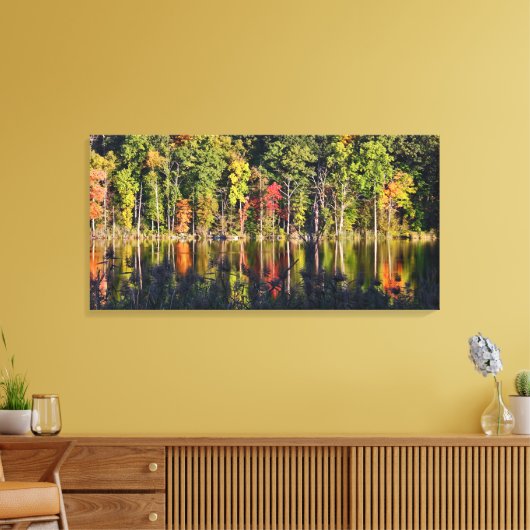 Herfst op Beardsley Pond Canvas Afdruk (Insitu (Woonkamer))