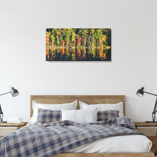 Herfst op Beardsley Pond Canvas Afdruk (Insitu (Slaapkamer))