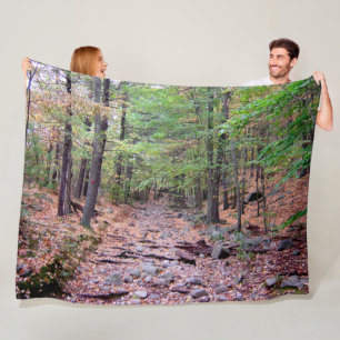 Herfst op blauwe heuvelreservering rode stift fleece deken