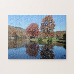Herfst op de meerpuzzel 10x14 legpuzzel