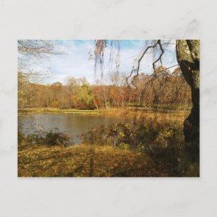 Herfst op het meer briefkaart