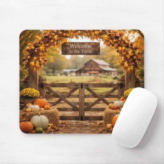 Herfst op het platteland muismat (Met muis)