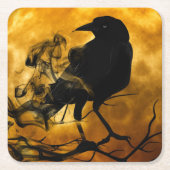 Herfst op het vierkant onderzetter van het  Raven  (Voorkant)