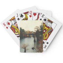 Herfst op het water speelkaarten