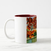 Herfst op het water tweekleurige koffiemok (Links)