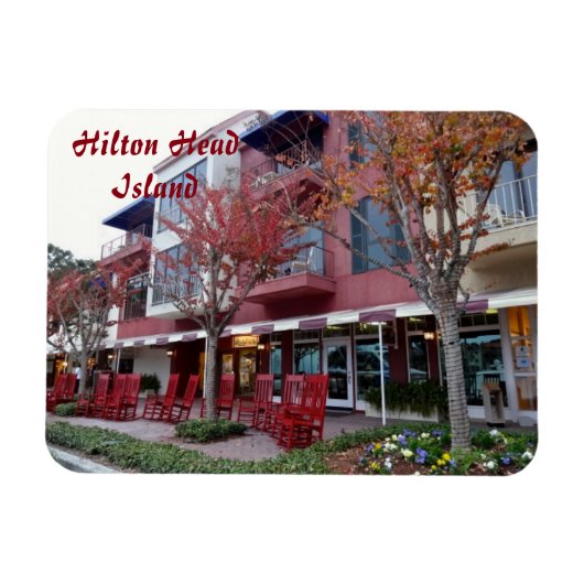 Herfst op Hilton Head Island - Harbour Town Shops Magneet (Horizontaal)