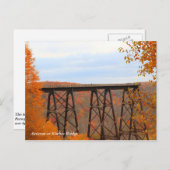 herfst op Kinzua Bridge Briefkaart (Voorkant / Achterkant)