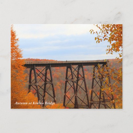 herfst op Kinzua Bridge Briefkaart (Voorkant)