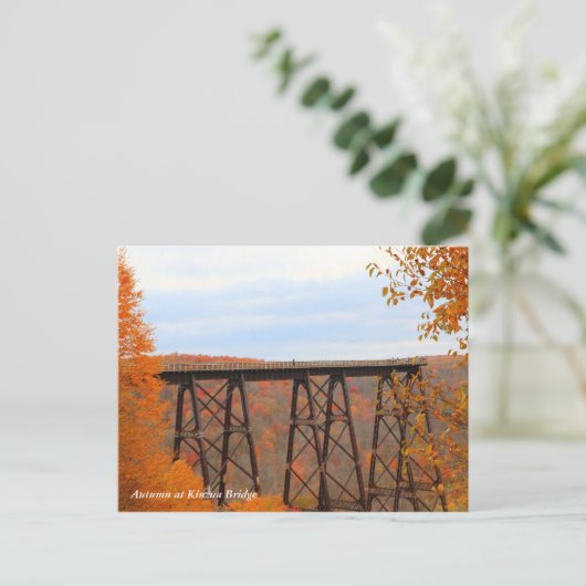 herfst op Kinzua Bridge Briefkaart (Staand voorkant)