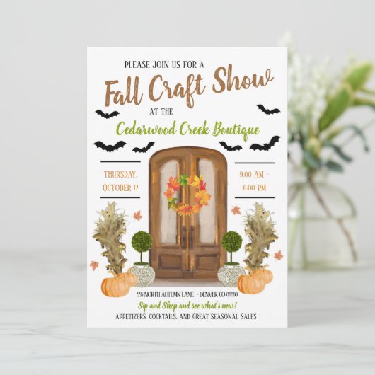 Herfst Open House Uitnodiging (Staand voorkant)
