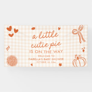 Herfst Oranje Een Klein Lekker Schattig Baby Showe Spandoek