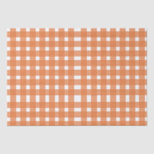 Herfst Oranje Gingham Herfst Baby shower Tissuepapier