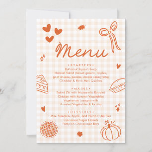 Herfst Oranje Hand Getekend A Little Cutie Pie Men