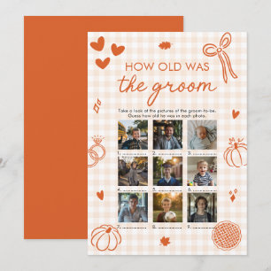 Herfst Oranje Hand Getekende Hoe Oud Was De Bruide Kaart