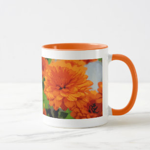 Herfst Oranje Mums Drinkbeker Mok