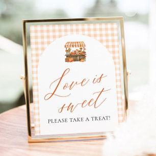 Herfst Oranje Vers Van De Markt Liefde Is Zoet Poster