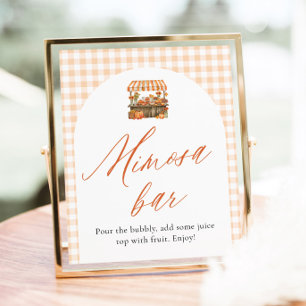 Herfst Oranje Vers Van De Markt Mimosa Bar Bord Poster