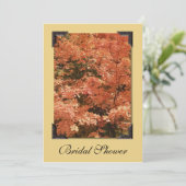 Herfst Oranje Vrijgezellenfeest Kaart (Staand voorkant)