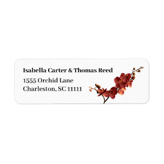 Herfst Orchidee Romantisch Trouw Retouradres Label
