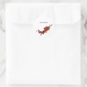Herfst Orchidee Romantische Trouwdag Ronde Sticker (Tas)