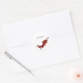 Herfst Orchidee Romantische Trouwdag Ronde Sticker (Envelop)