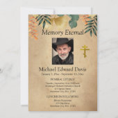 Herfst Orthodoxe Christelijke Begrafenis Kaart (Achterkant)