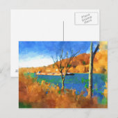 Herfst over de Ohio-waterverf Briefkaart (Voorkant / Achterkant)
