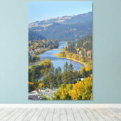 Herfst over de rivier de Clearwater Idaho Canvas Afdruk (Insitu (Houten vloer))