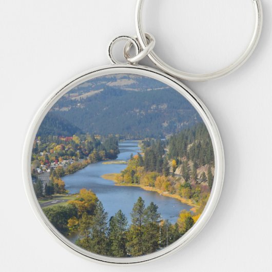 Herfst over de rivier de Clearwater Idaho Sleutelhanger (Voorkant)