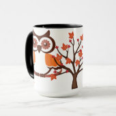 Herfst Owl Coffee mok (Voorkant links)