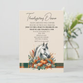 Herfst Paard Ruitersport Kaart (Staand voorkant)