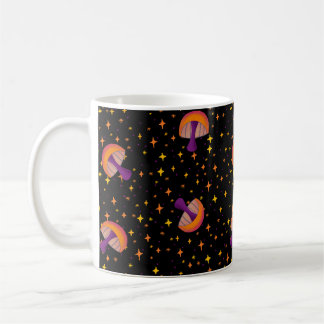 Herfst paddo's_zwart koffiemok