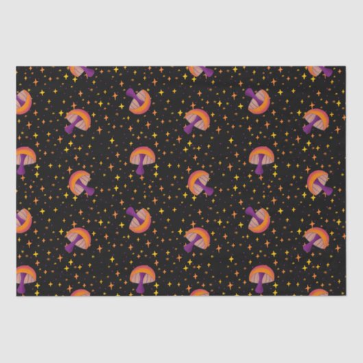 Herfst paddo's_zwart tissuepapier (Voorkant)