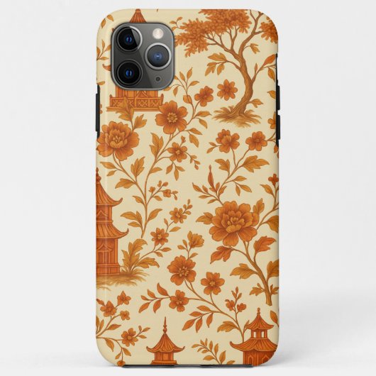 Herfst Pagoda Chinoiserie iPhone Case (Achterkant)