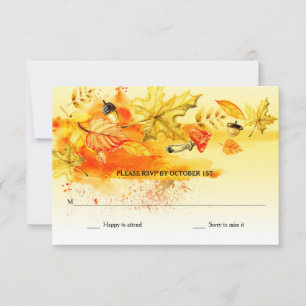 Herfst Palet RSVP-kaarten Kaart