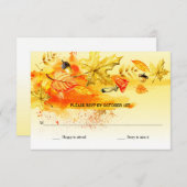 Herfst Palet RSVP-kaarten Kaart (Voorkant / Achterkant)