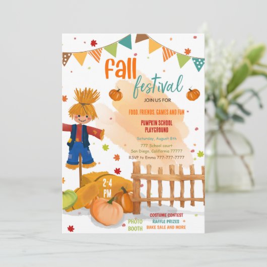 Herfst Partij Kaart (Staand voorkant)